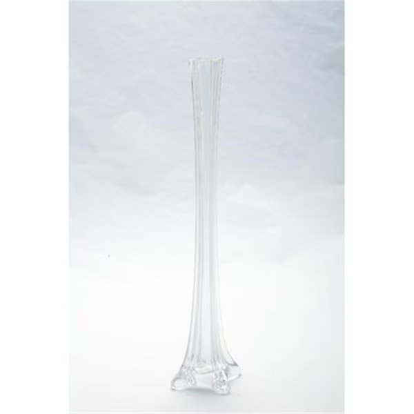 87187 16 in. Tower Glass Vase, Clear, Standalone, Mfr#: ST1535409